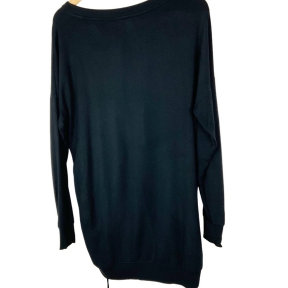 Express Women’s Black Side Lace Up Sweater Knit Tunic Dress - Picture 5 of 16